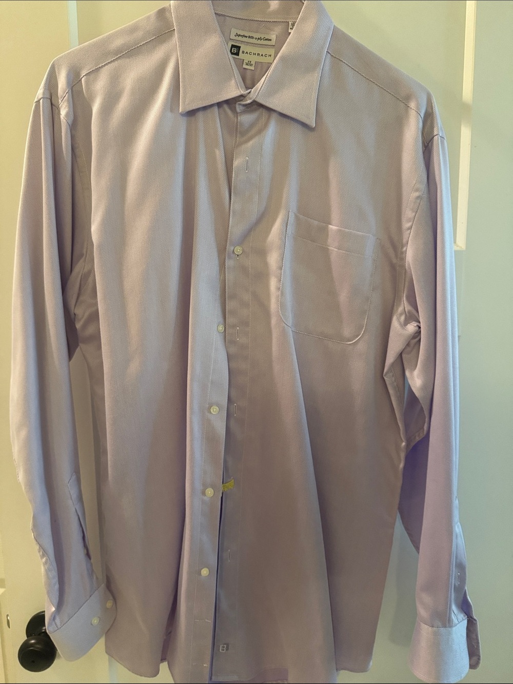Bachrach Men's Light Lavender Dress Shirt